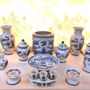 Gốm sứ men rạn đắp nổi – Bộ 09